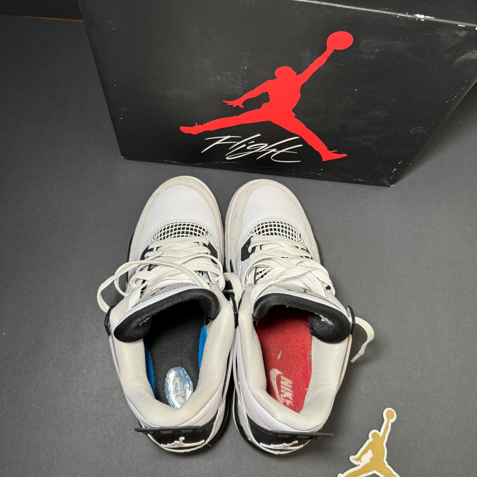 Jordan Brand × Nike Size 7 Nike Air Jordan 4 Retro GS Military Black Men's Shoes Size US 7 / EU 40 - 6 Thumbnail