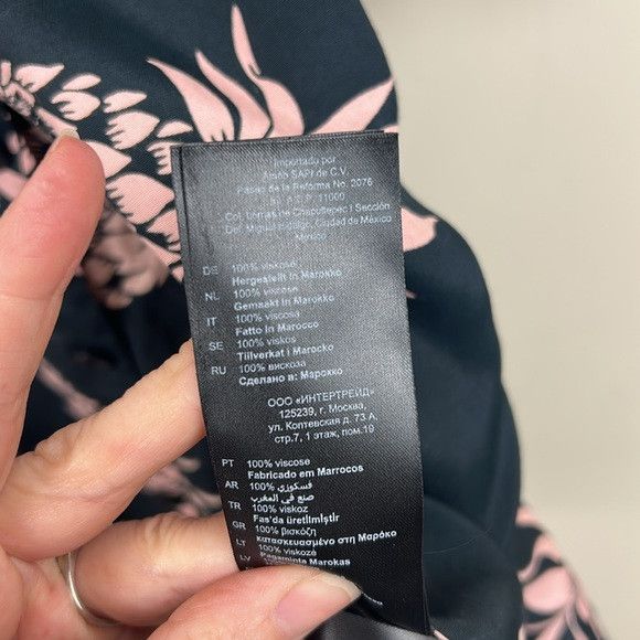 Sandro SANDRO Pineapple-print Relaxed-fit Crepe Shirt In Black xs Size US XS / EU 42 / 0 - 11 Thumbnail