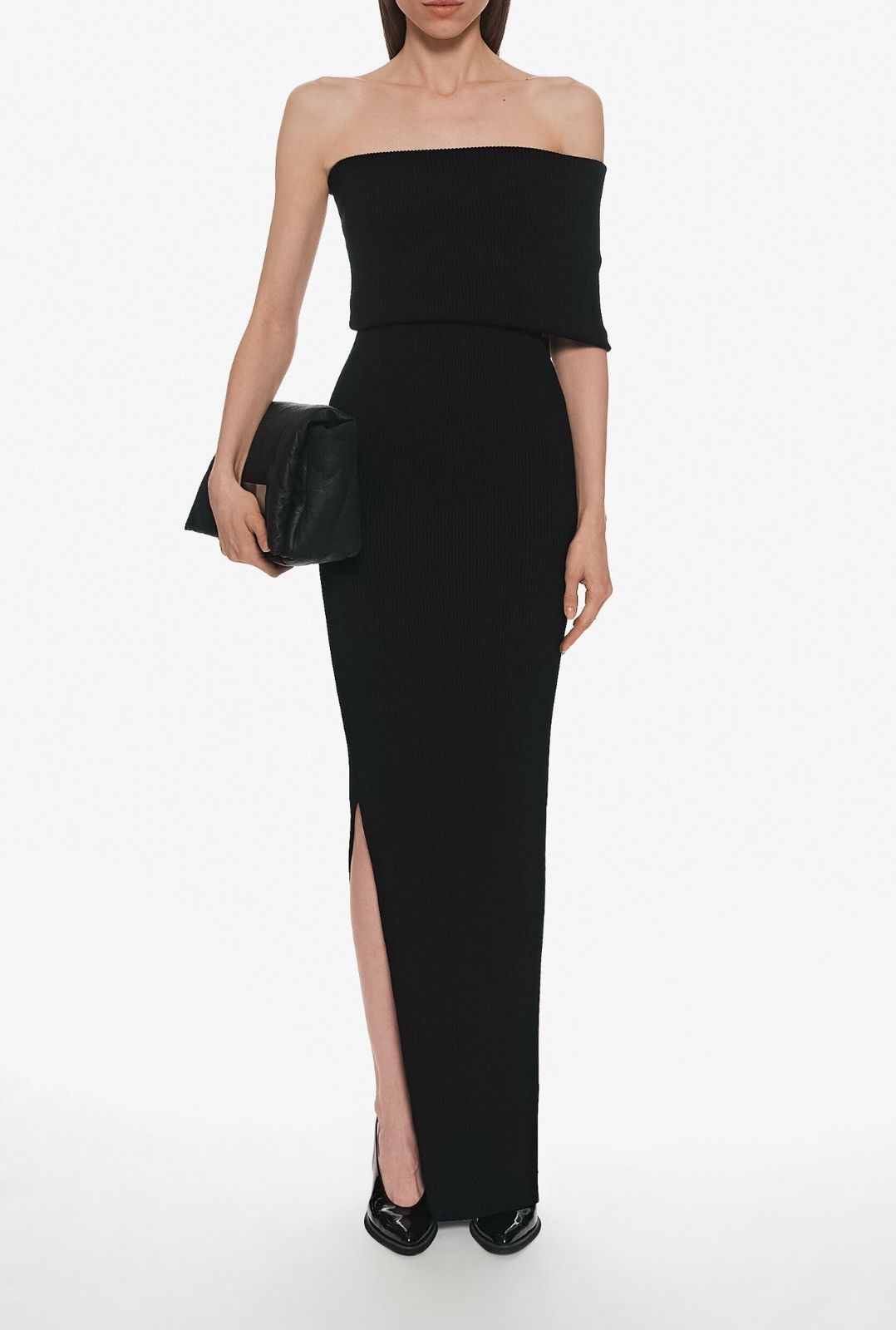 Rick Owens Rick Owens Athena Ribbed Black Dress Size S / US 4 / IT 40 - 1 Thumbnail