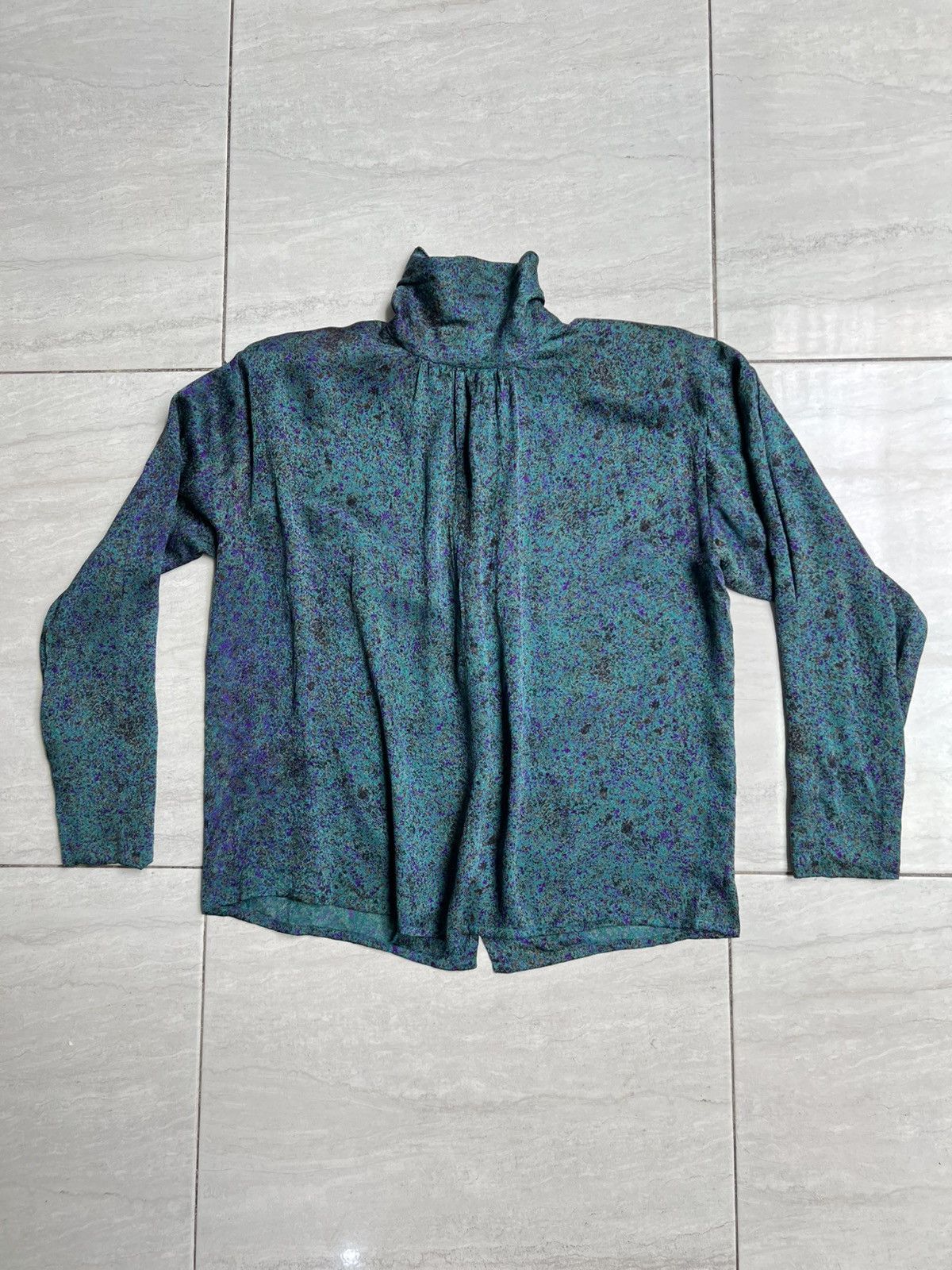 Lanvin LANVIN Paris Green Motive Blouse Size M / US 6-8 / IT 42-44 - 1 Thumbnail
