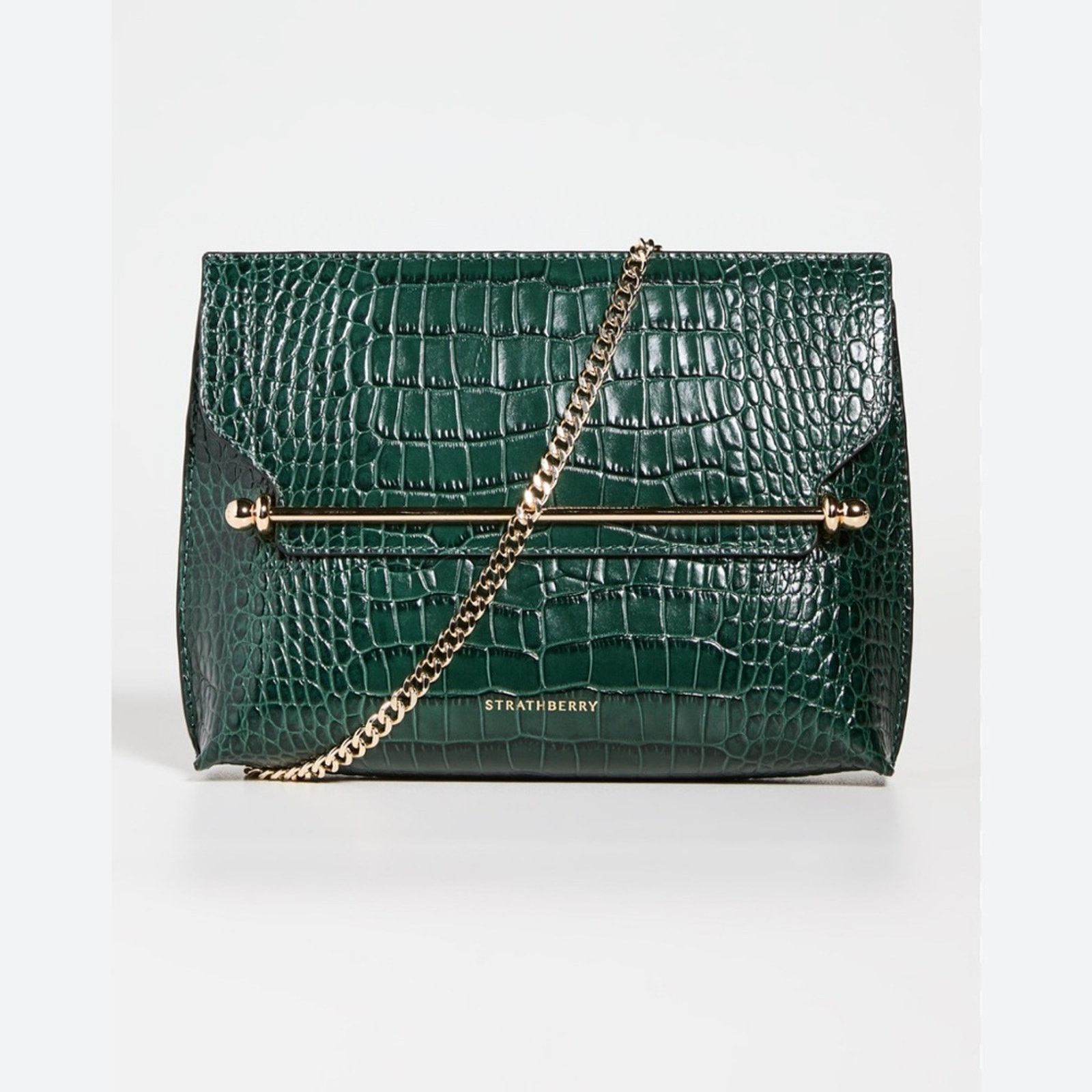 Strathberry Strathberry Stylist Crossbody Bag Green Bottle crock emboss Size ONE SIZE - 2 Thumbnail