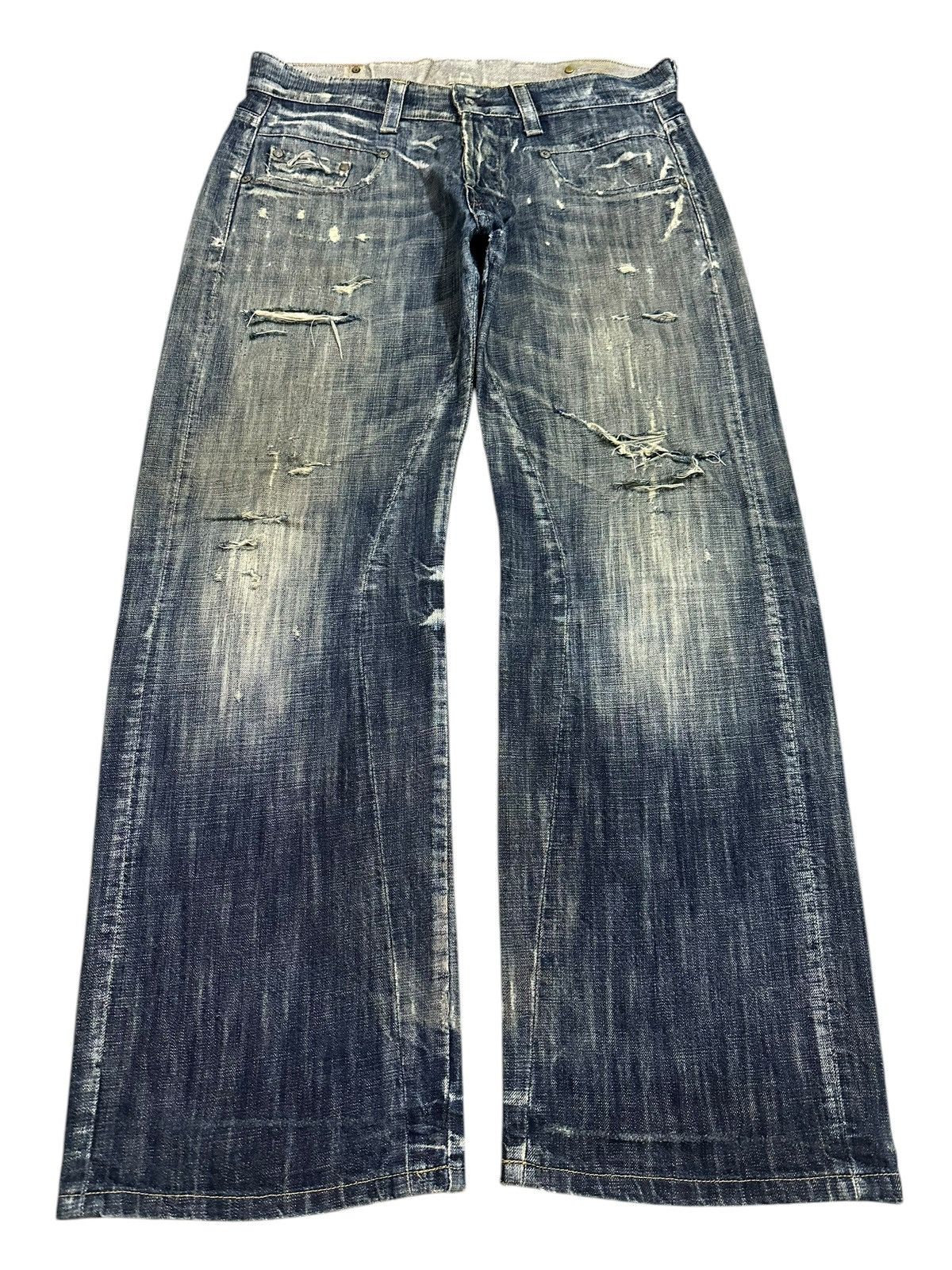 G-Star Vintage Japanese Gstar Faded Wash Distressed Baggy Jeans Size US 36 / EU 52 - 1 Thumbnail