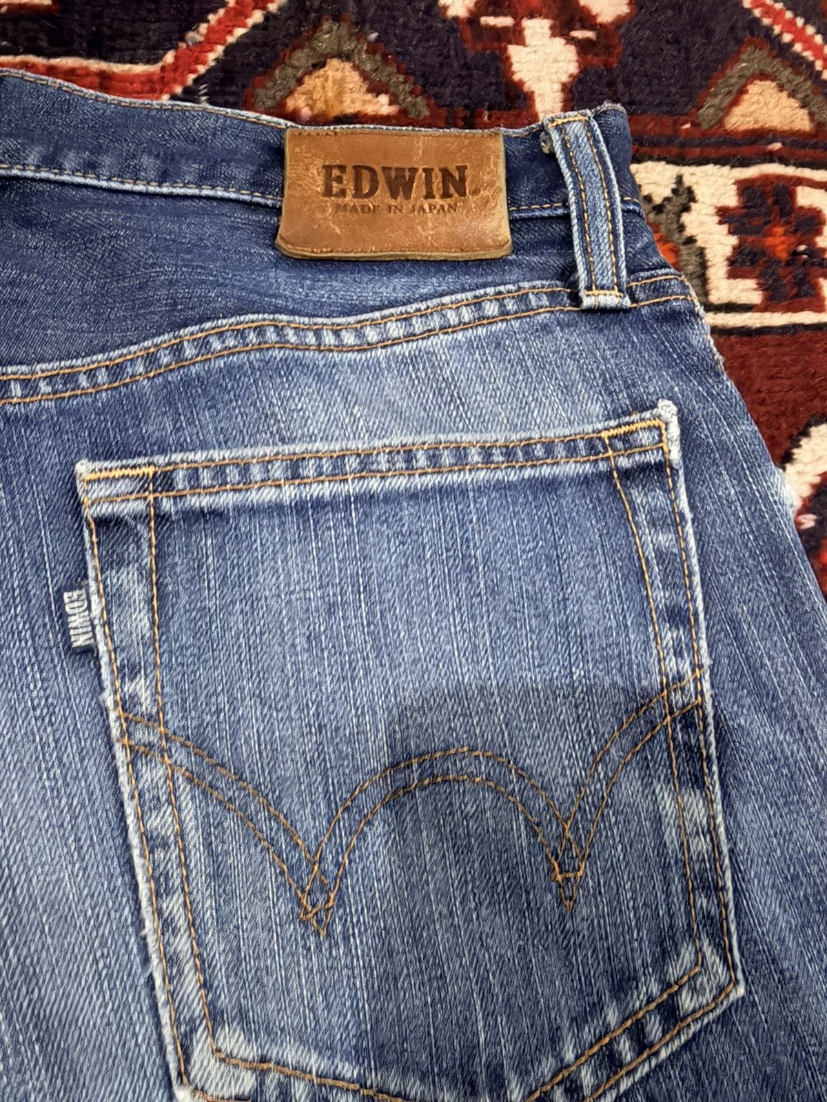 Edwin Vintage Edwin Repaired Distressed E604R Denim Size US 32 / EU 48 - 3 Thumbnail