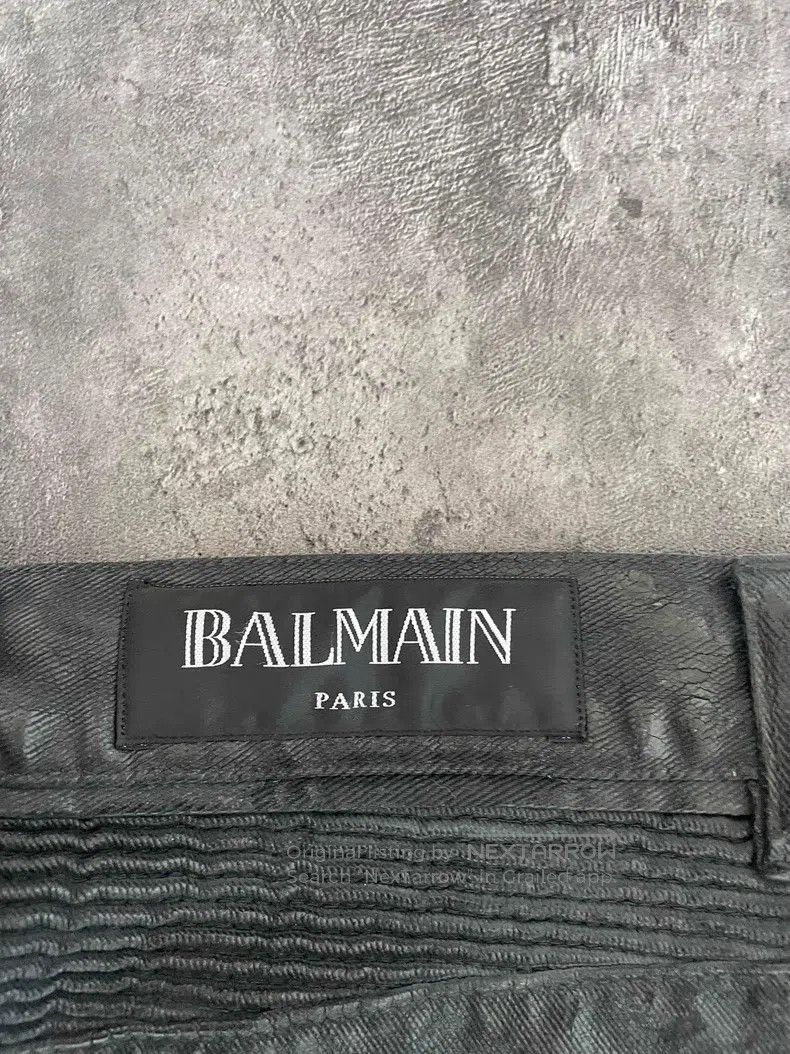 Balmain BALMAIN Glued worn-out destroyed motorcycle leather denim Size US 30 / EU 46 - 9 Thumbnail
