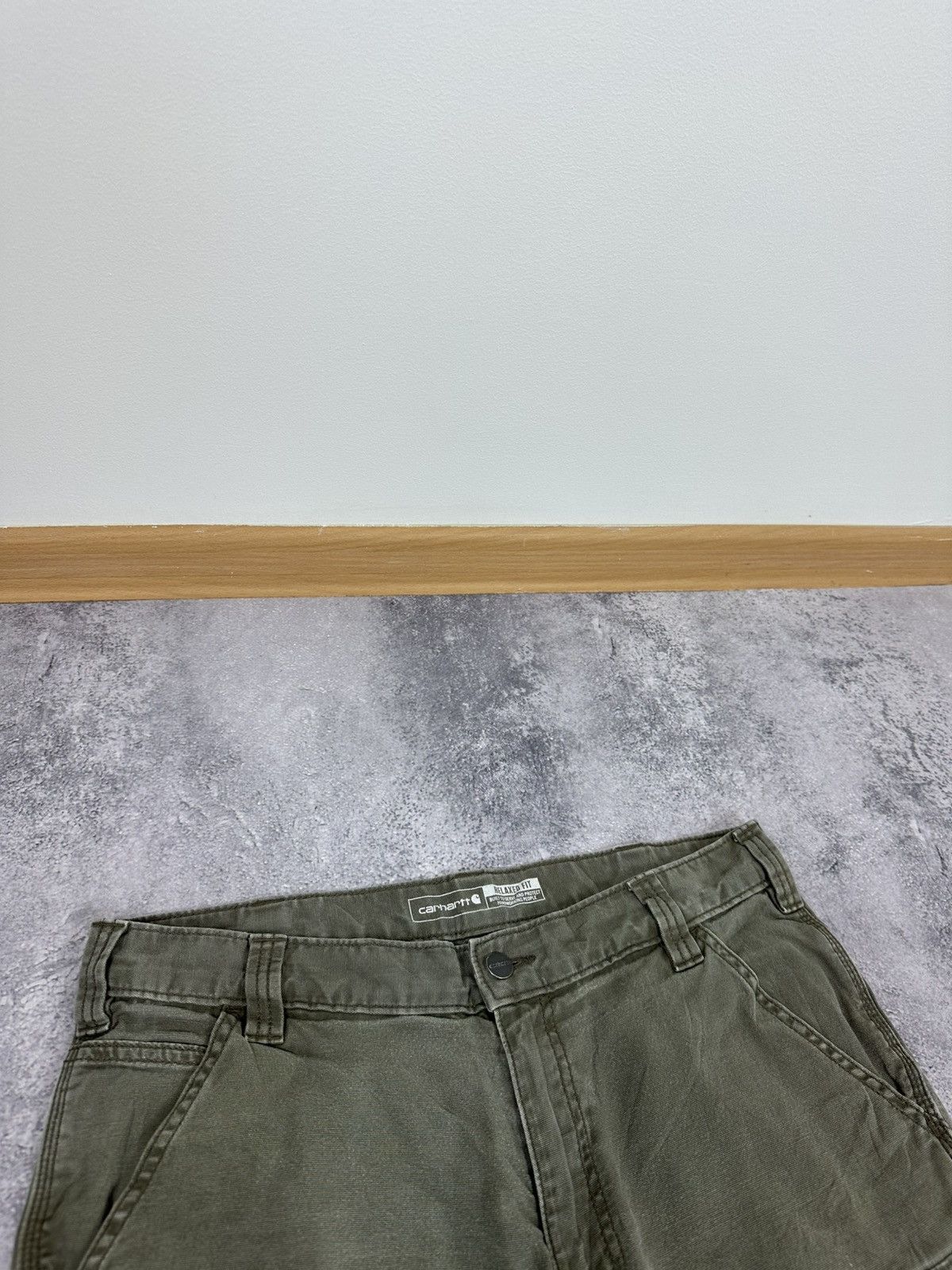 Carhartt Vintage Carhartt Double Knee Faded Khaki Y2K Carpenter Pants Size US 34 / EU 50 - 15 Thumbnail