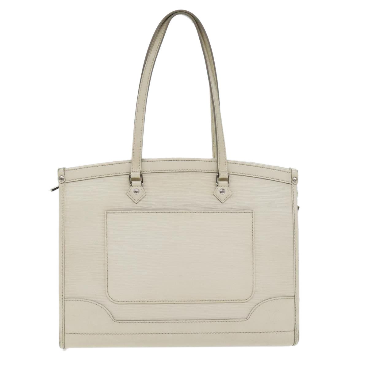 Madelaine Ecru Leather Handbag (Pre-Owned)
