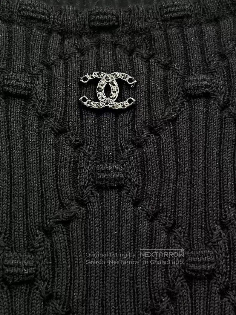 Chanel Black popular knitted short sleeves