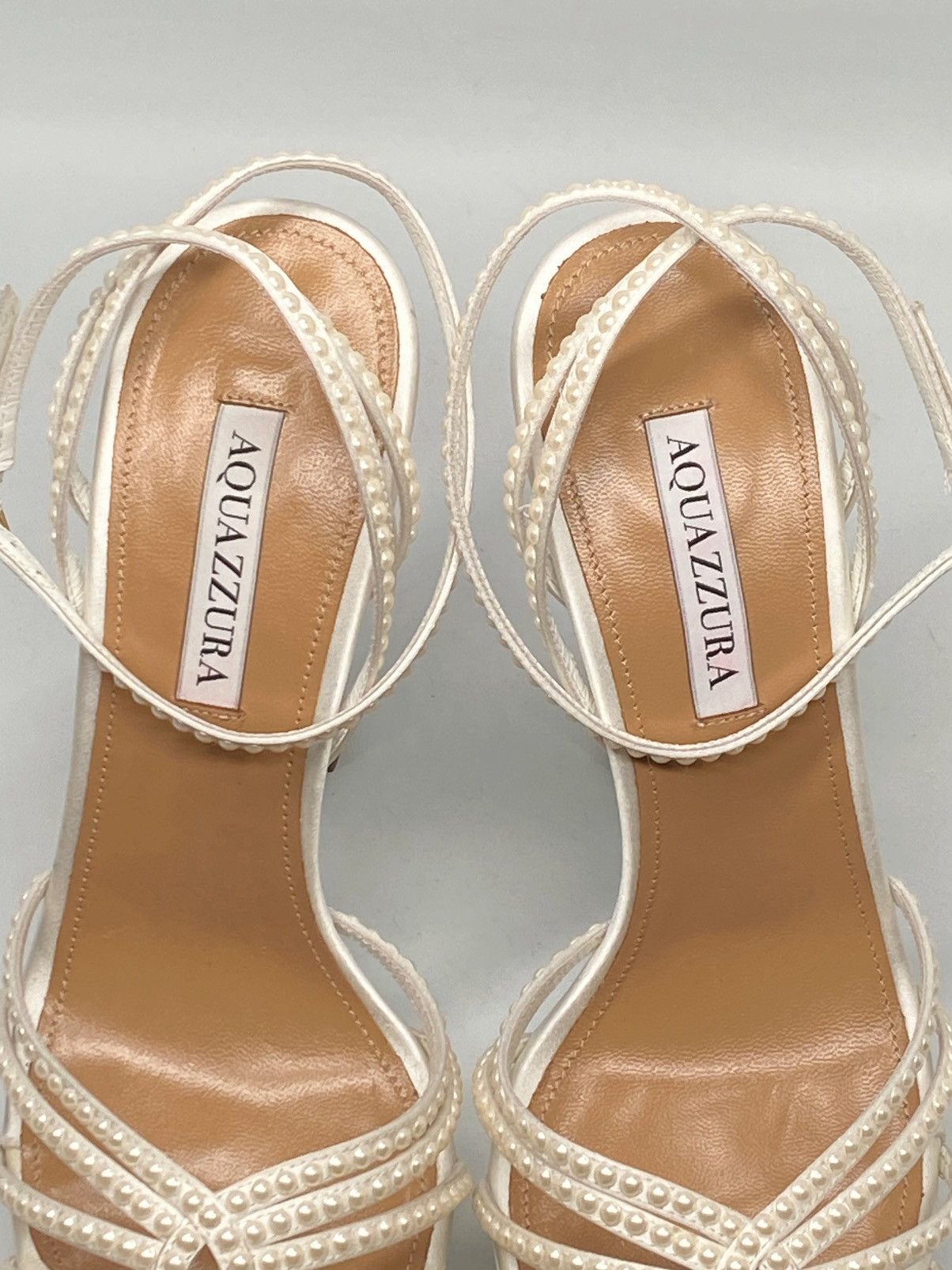 Aquazzura Aquazzura Flow Plateau 145MM Satin Sandals size 40 Size US 10 / IT 40 - 10 Thumbnail