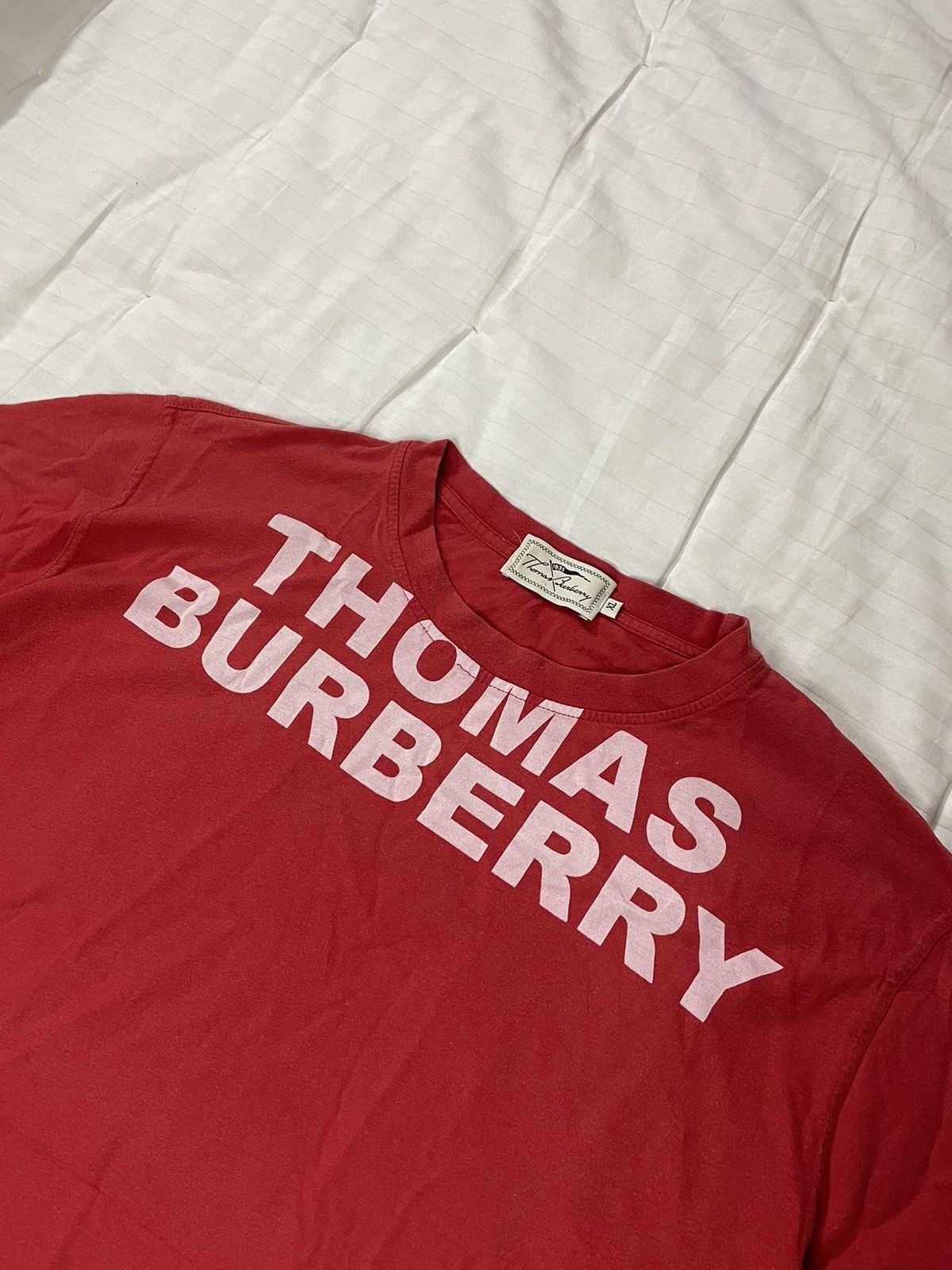 Burberry Vintage Rare Thomas Burberry Big Logo T-shirt Size US XL / EU 56 / 4 - 2 Thumbnail