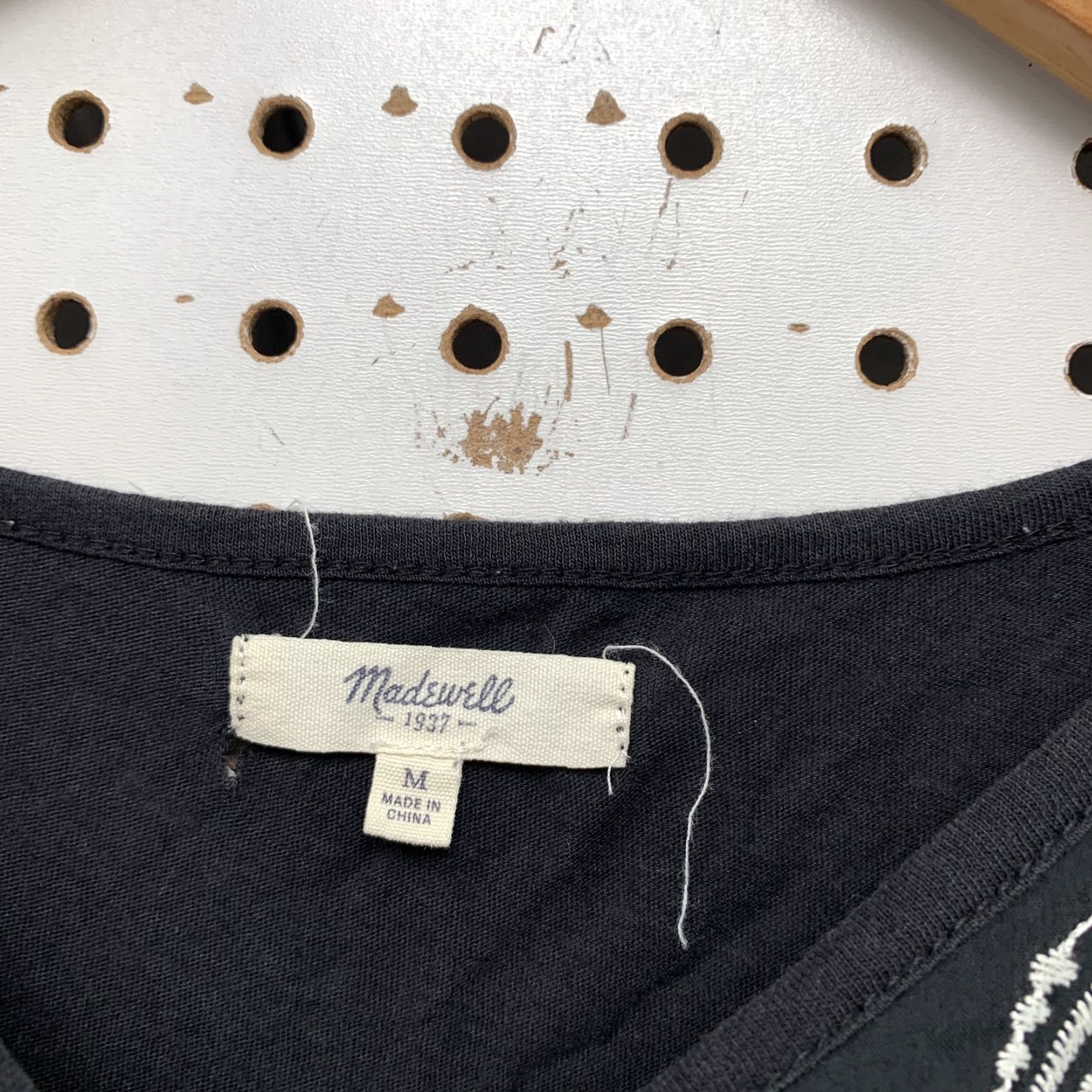 Madewell Madewell Embroidered Tank Top Womens Medium Black Sleeveless Cotton Casual Spring Summer Size M / US 6-8 / IT 42-44 - 5 Thumbnail