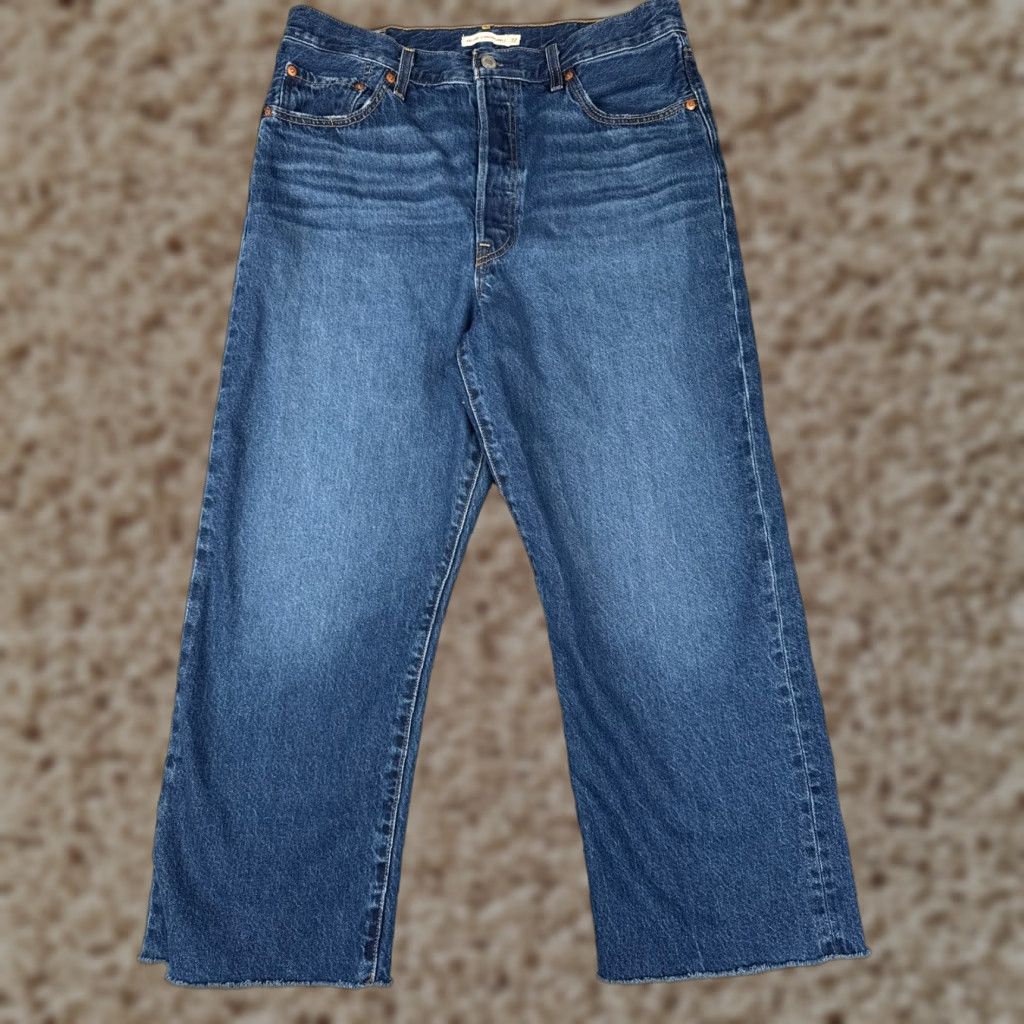 Levi's Levi's Jeans Women 32 Blue Distressed High Rise Straight Ankle 32x27 Vintage No Size 24" / US 00 / IT 34 - 1 Thumbnail