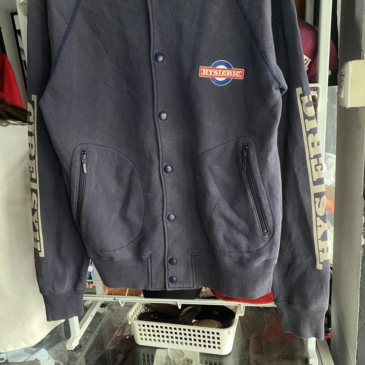 Hysteric Glamour VINTAGE‼️Hysteric Glamour Faded Blue Varsity Jacket Size US L / EU 52-54 / 3 - 4 Thumbnail