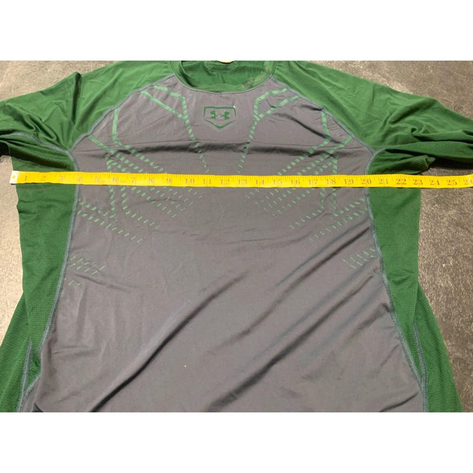 Under Armour Under Armour Baseball T-Shirt 3/4 Sleeve Large Green Gray Mens Size US L / EU 52-54 / 3 - 4 Thumbnail