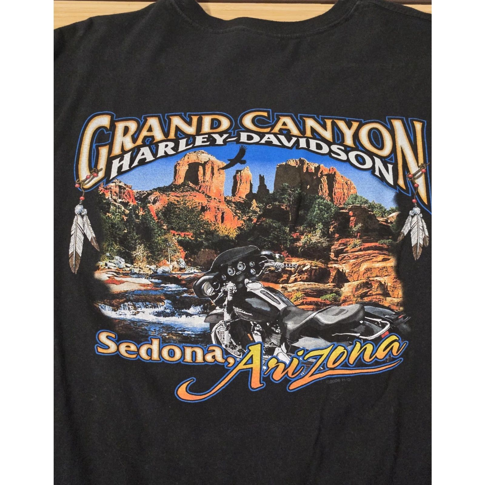 Harley Davidson VINTAGE Harley-Davidson Shirt Mens 2XL Fat Boy Rules Grand Canyon Arizona 2006 Black Crew Neck Short Sleeve Graphic Print Pockets Size US XXL / EU 58 / 5 - 5 Thumbnail