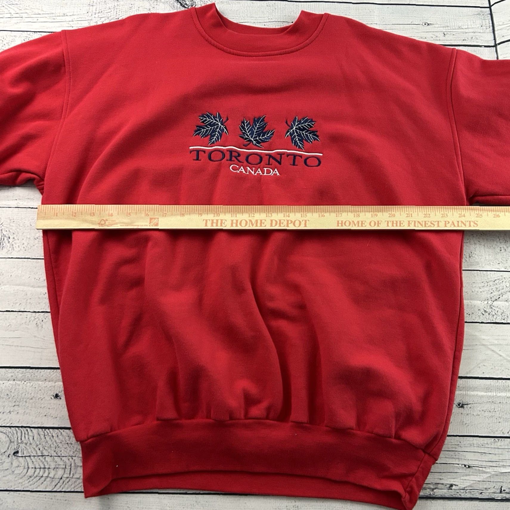 Ed Hardy Edhar Toronto Canada Stitched Crewneck Sweatshirt Men's XL Red Size US XL / EU 56 / 4 - 3 Thumbnail