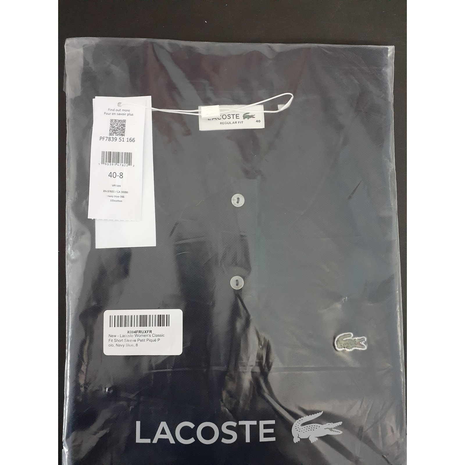 Lacoste Lacoste Women's Regular Fit Soft Cotton Petit Polo Navy 8 Size M / US 6-8 / IT 42-44 - 3 Thumbnail