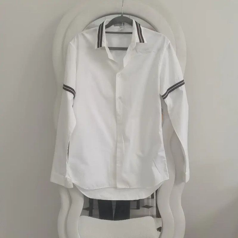 Dior Dior White Cotton Long Sleeve Shirt 0089 Size US S / EU 44-46 / 1 - 1 Thumbnail