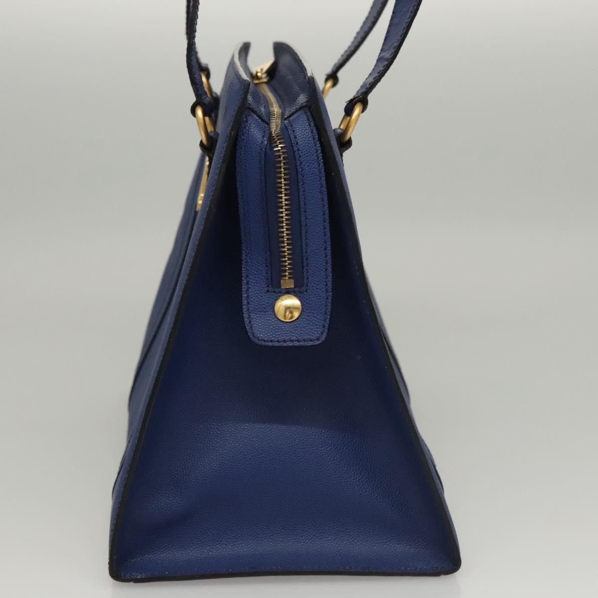 Celine CELINE Shoulder Bag Leather Blue Gold Size ONE SIZE - 4 Thumbnail