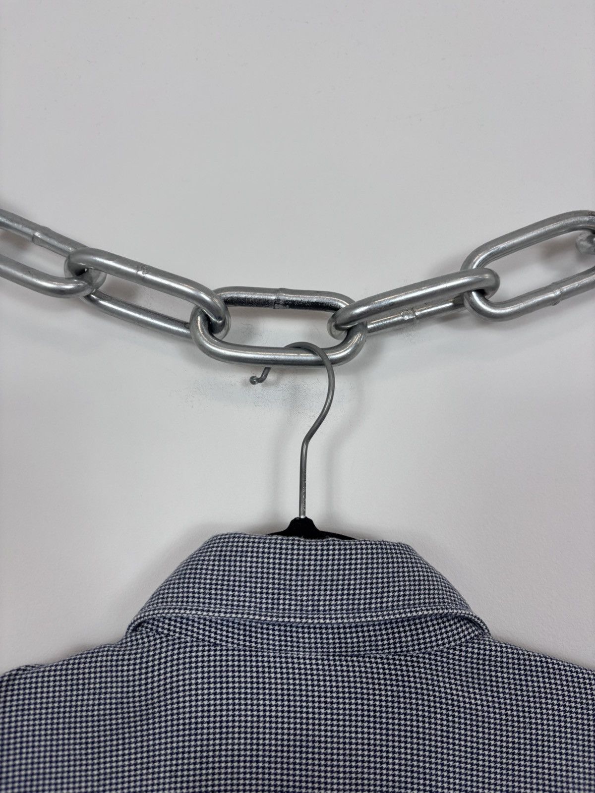 Eton Eton Men’s Navy Blue White Long Sleeve Shirt Houndstooth Size US S / EU 44-46 / 1 - 18 Thumbnail