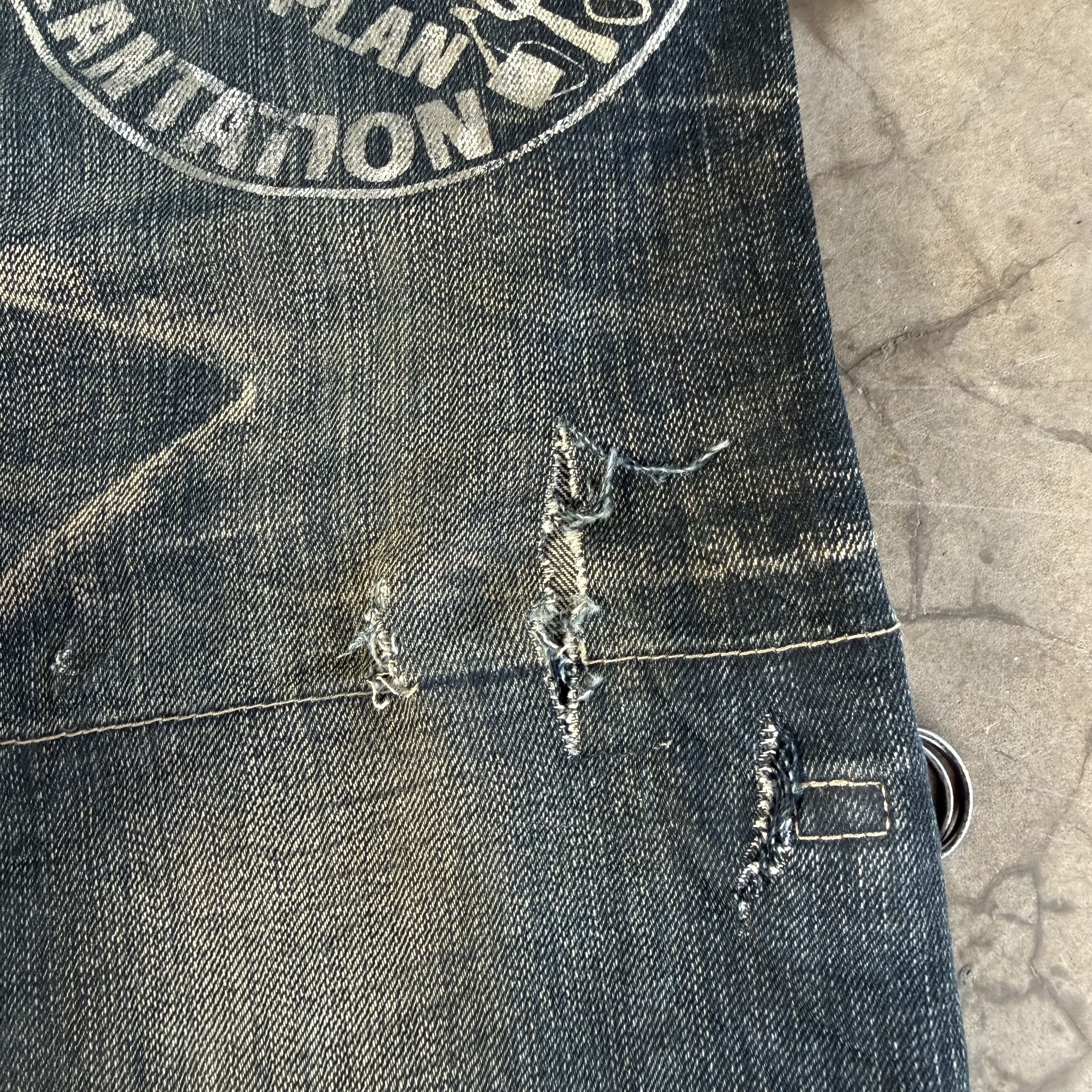 PPFM Vintage PPFM Ripped Faded Black Rusty Denim Jean W31 Size US 31 - 13 Thumbnail