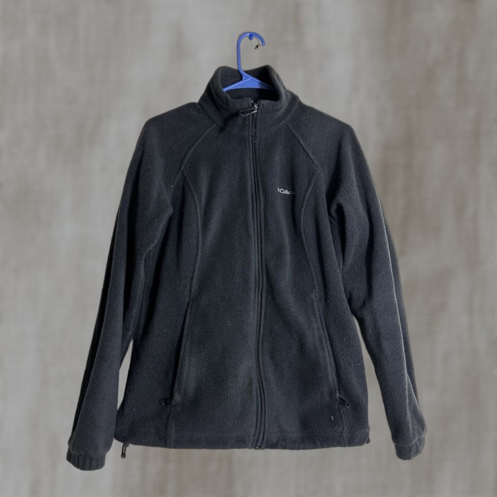 Vintage Columbia Jacket Womens Medium Black Fleece Windstopper Full Zip Windbreaker Shirt? Size M / US 6-8 / IT 42-44 - 1 Thumbnail