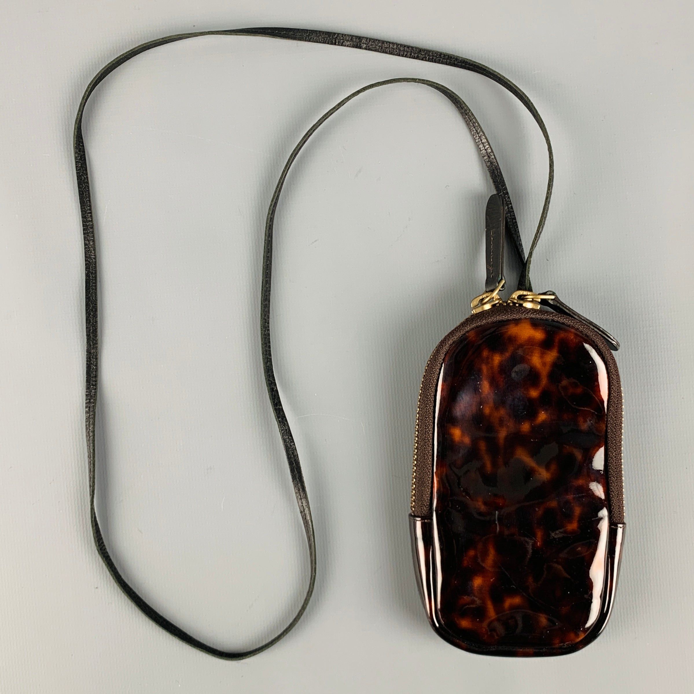 Black Tortoise Shell Leather Synthetic Bag