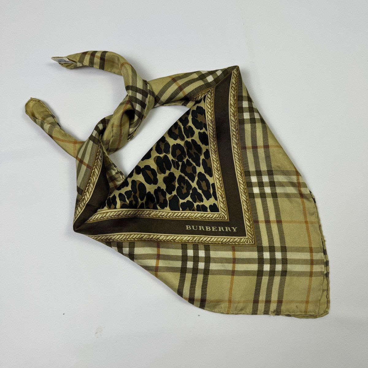 Burberry Vintage Burberry Silk Scarf Size ONE SIZE - 2 Thumbnail