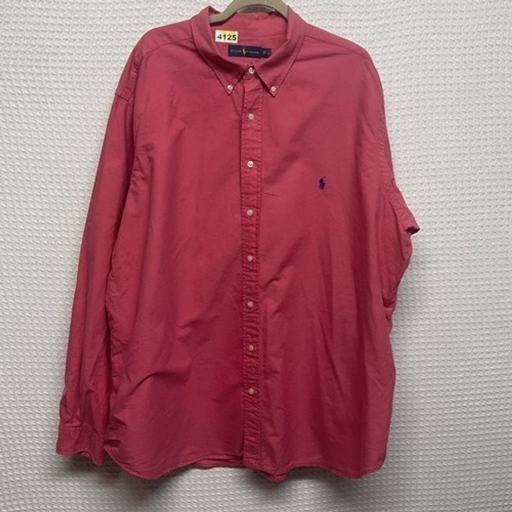 Ralph Lauren Ralph Lauren Red Cotton Long Sleeve Button Up Shirt Men 3XB Size US XL / EU 56 / 4 - 9 Thumbnail