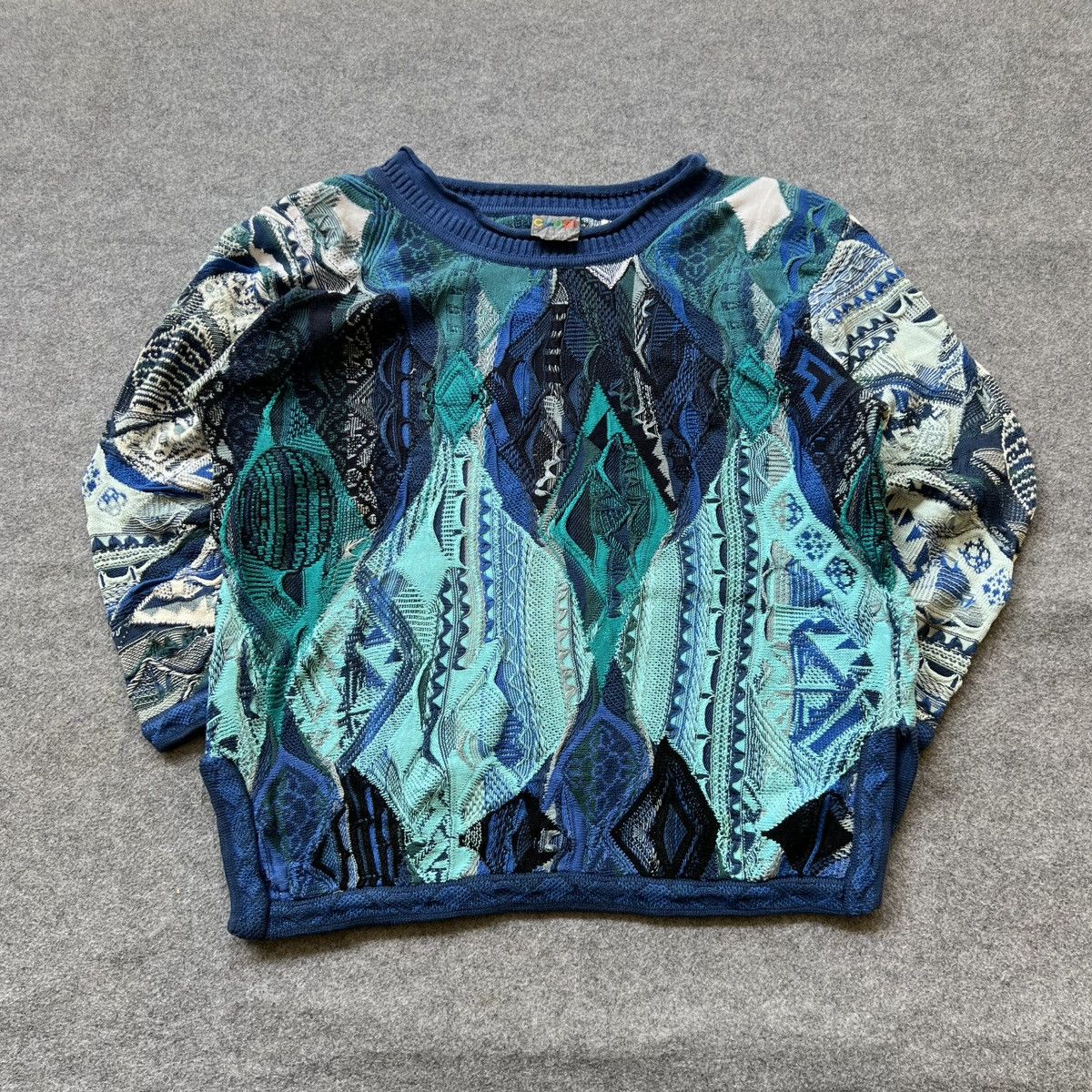 Coogi × Vintage Crazy Vintage Coogi 3D Cable Knit Sweater Size US M / EU 48-50 / 2 - 1 Thumbnail