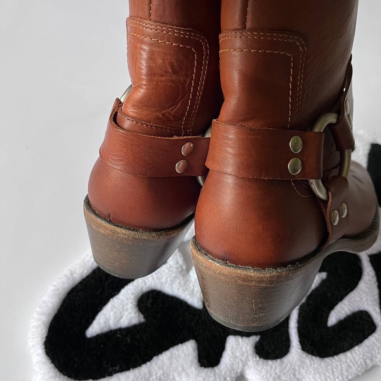 Allsaints × Vintage All Saints Brown Leather Biker Boots Womens Size 40 Size US 10 / IT 40 - 8 Thumbnail