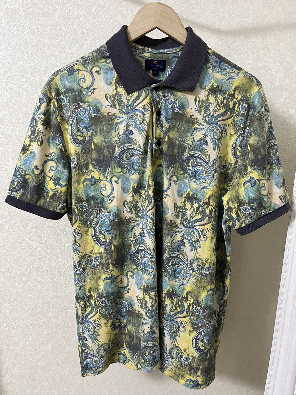 Etro Etro Vintage All Overprinted Floral Polo Size US XL / EU 56 / 4 - 1 Thumbnail