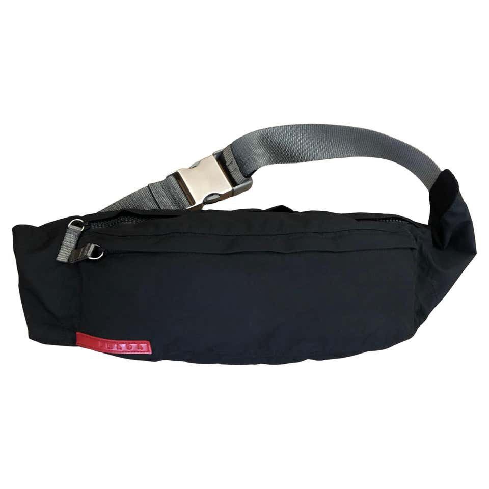 Prada PRADA Sports Waist Bag Nylon Black Red Size ONE SIZE - 9 Thumbnail