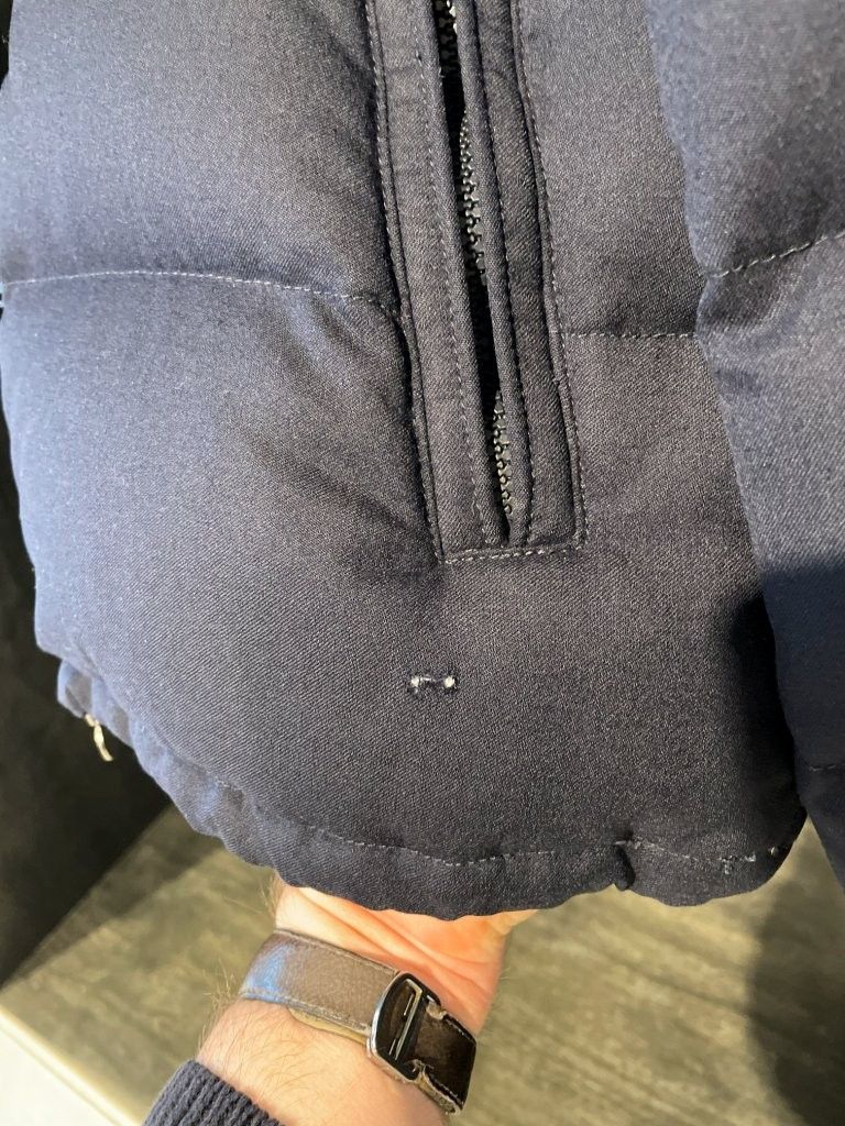 Moncler Moncler Montgenevre Hooded Wool Flannel Quilted Puffer Navy Size US L / EU 52-54 / 3 - 7 Thumbnail