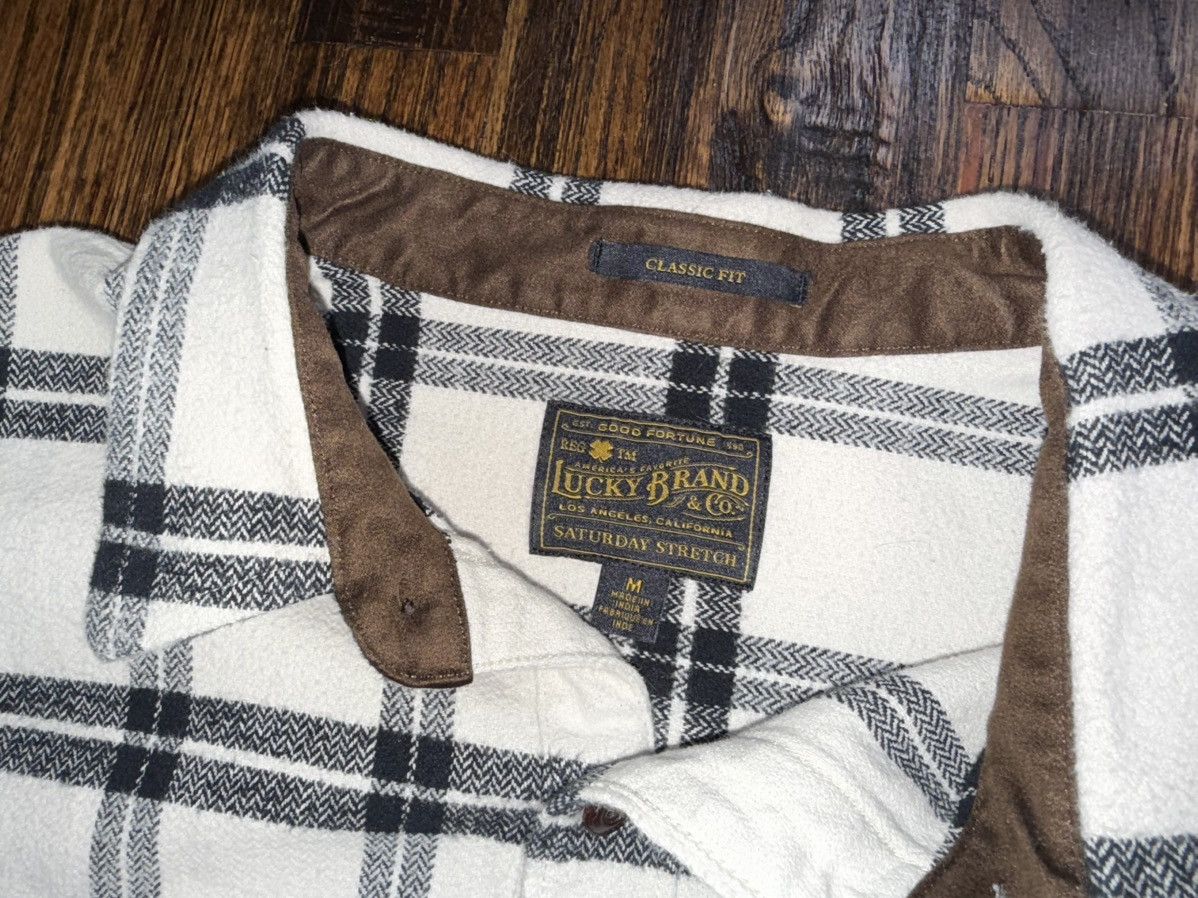 Lucky Brand Lucky Brand L/S Button-Up Shirt White Plaid Flannel Medium Size US M / EU 48-50 / 2 - 2 Thumbnail