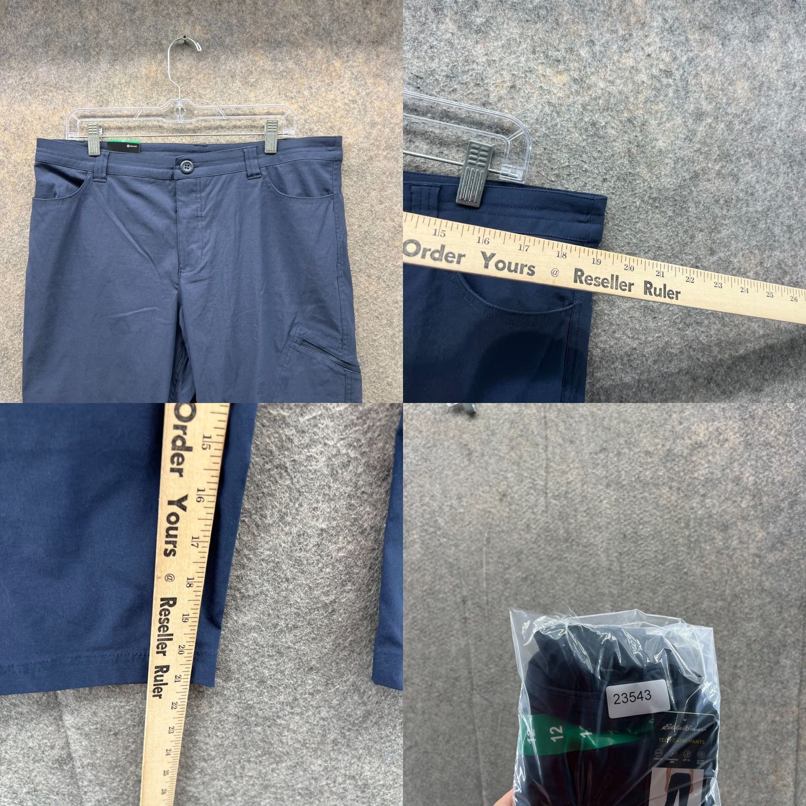 Eddie Bauer VINTAGE Eddie Bauer Pants Women 12 Blue Navy Chino Flat Front Tech Capri Casual Size 34" / US 12 / IT 48 - 8 Thumbnail