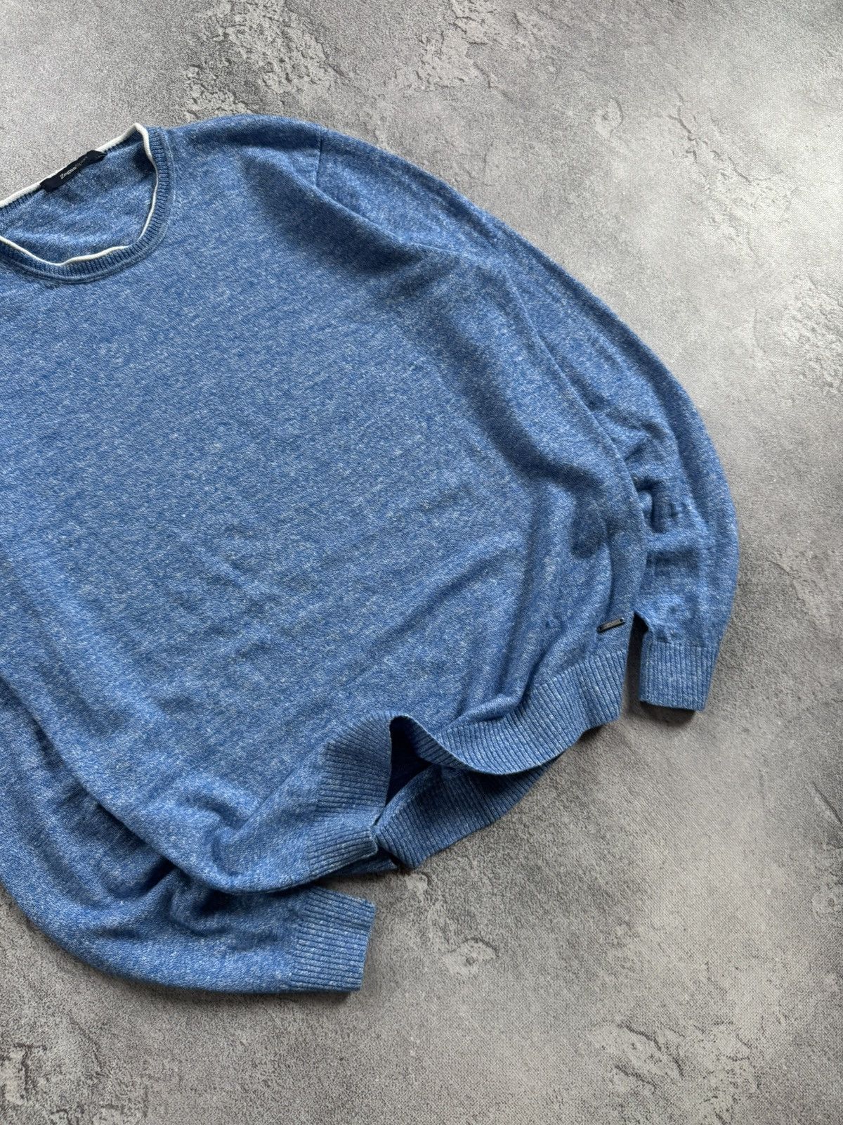 Z Zegna Zegna Sport M/size blue sweater jumper pullover long sleeve Size US M / EU 48-50 / 2 - 3 Thumbnail