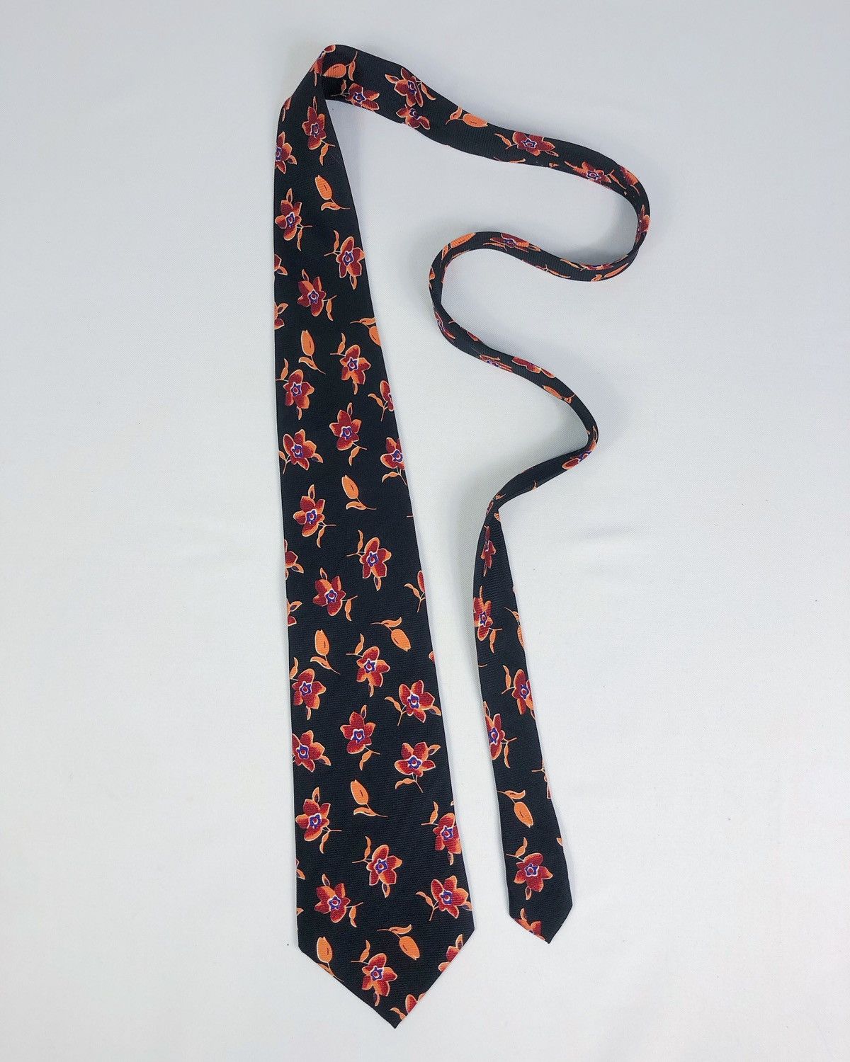 Diadora Rare Vintage Diadora Italy Floral Silk Tie Size ONE SIZE - 2 Thumbnail