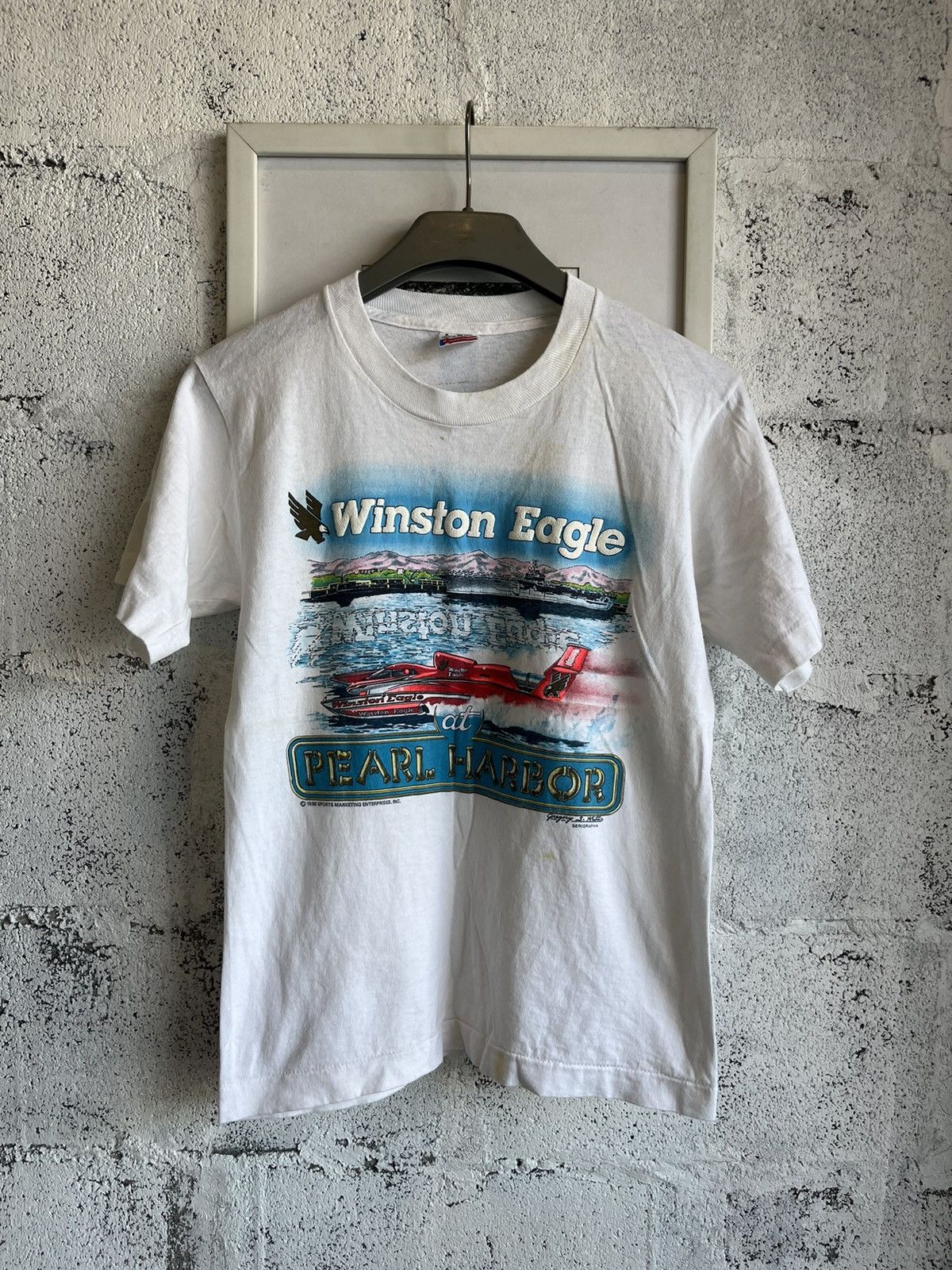 Vintage Vintage Winston Eagle at Pearl Harbor 1990’s sports Tshirt Size US S / EU 44-46 / 1 - 2 Thumbnail