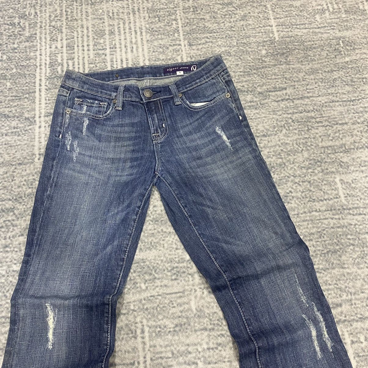 Hysteric Glamour × Japanese Brand × Le Grande Bleu (L.G.B.) Flare☠️Vigoss Ripped Bootcut Jeans Washed Vintage 90s Size US 30 / EU 46 - 7 Thumbnail