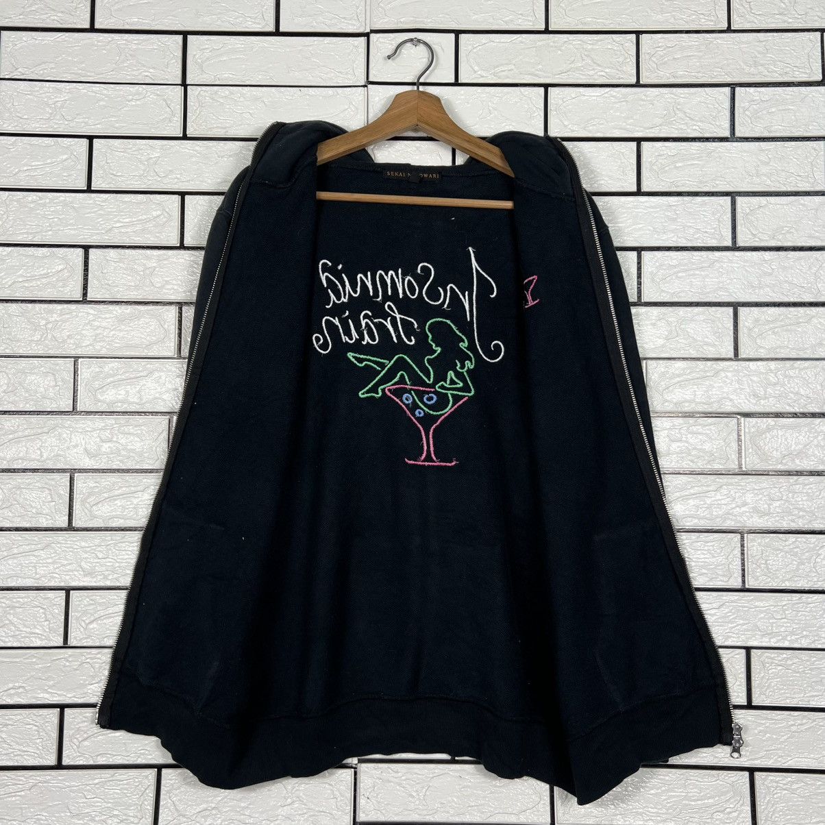 Japanese Brand SEKAI NO OWARI Insomnia Train Logo Zipper Hoodies #4261-C194 Size US M / EU 48-50 / 2 - 16 Thumbnail