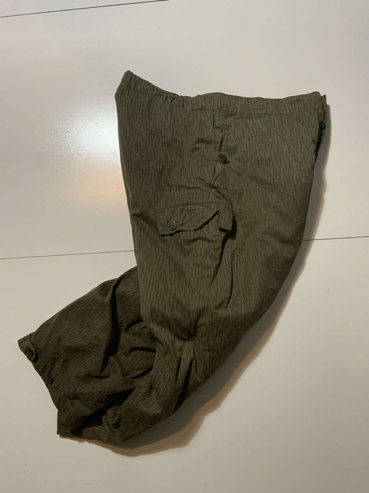 Vintage M48 East German Army Strichtarn Cargo Camo Cold War Pants Size US 38 / EU 54 - 2 Thumbnail