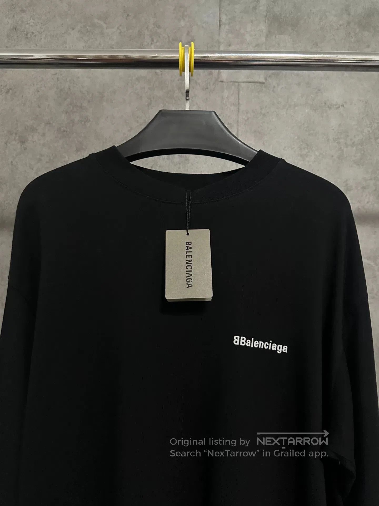 Balenciaga black balenciaga embroidered long sleeve t-shirt. Size US XS / EU 42 / 0 - 2 Thumbnail