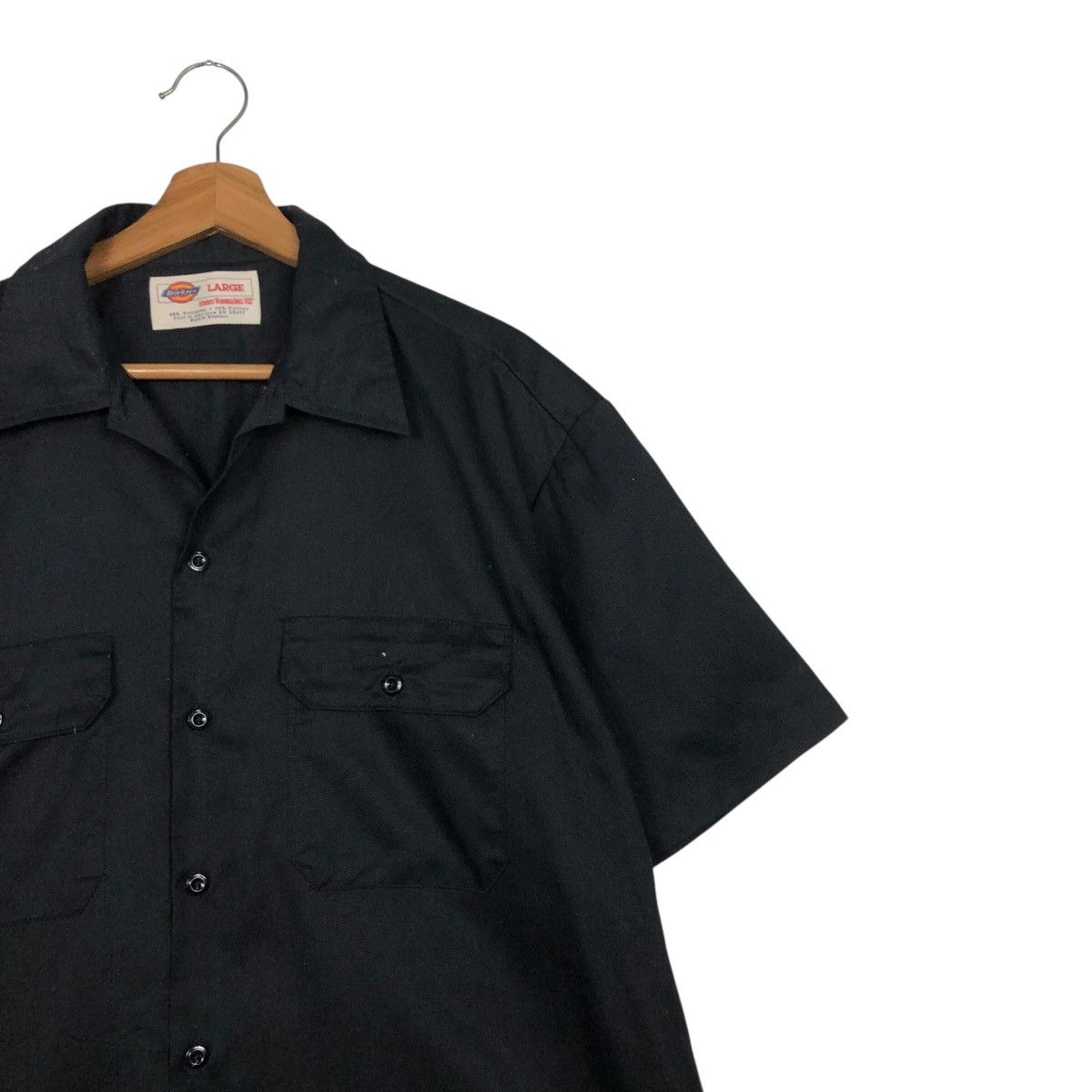 Japanese Brand 📌Rich Black Vintage Chore Work Shirt Bowling Shirt Dickies Size US L / EU 52-54 / 3 - 8 Thumbnail