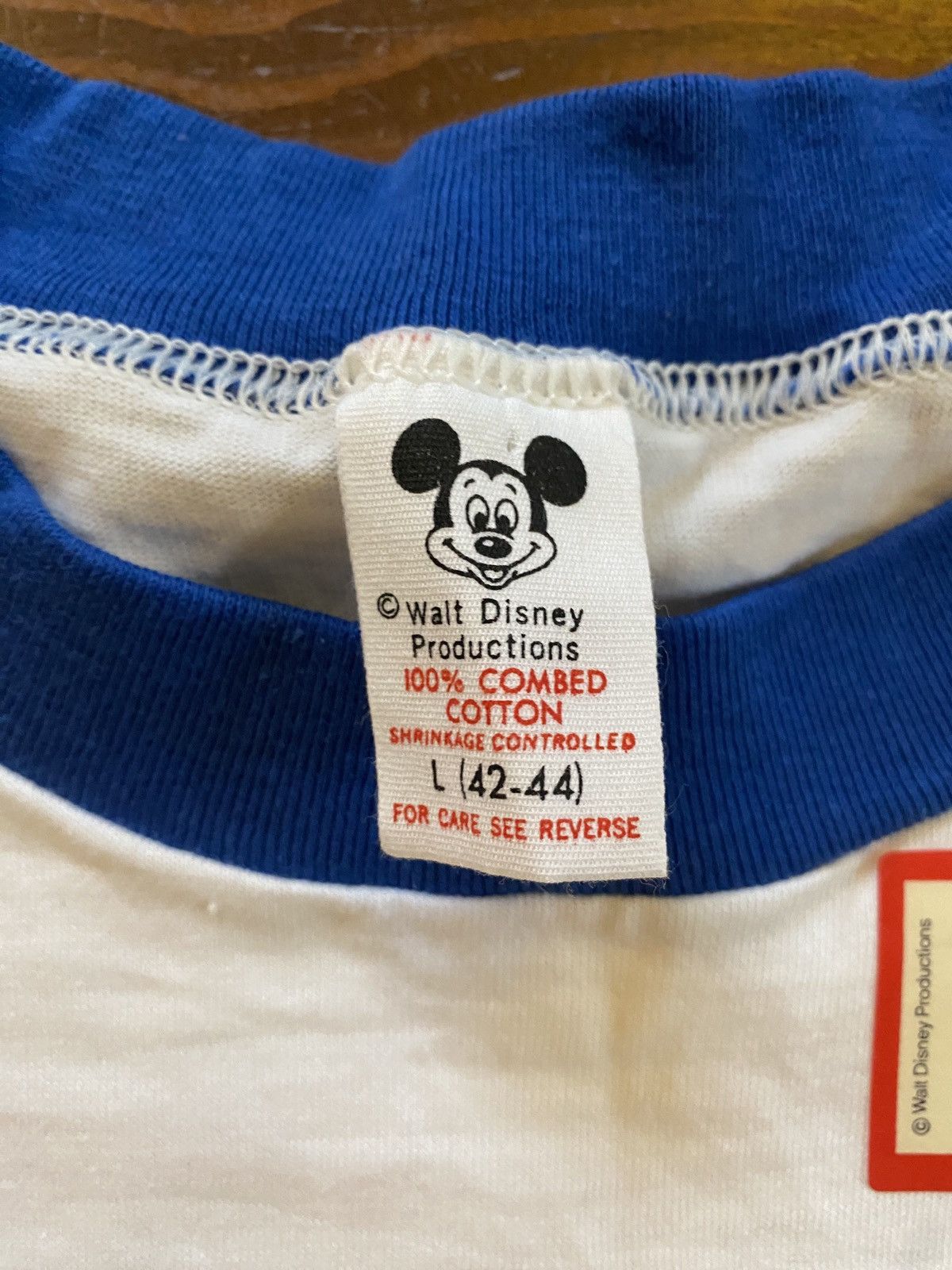 Disney Vintage NWT 1984 Donald Duck Bday Ringer Single Stitch Tee Size US L / EU 52-54 / 3 - 10 Thumbnail