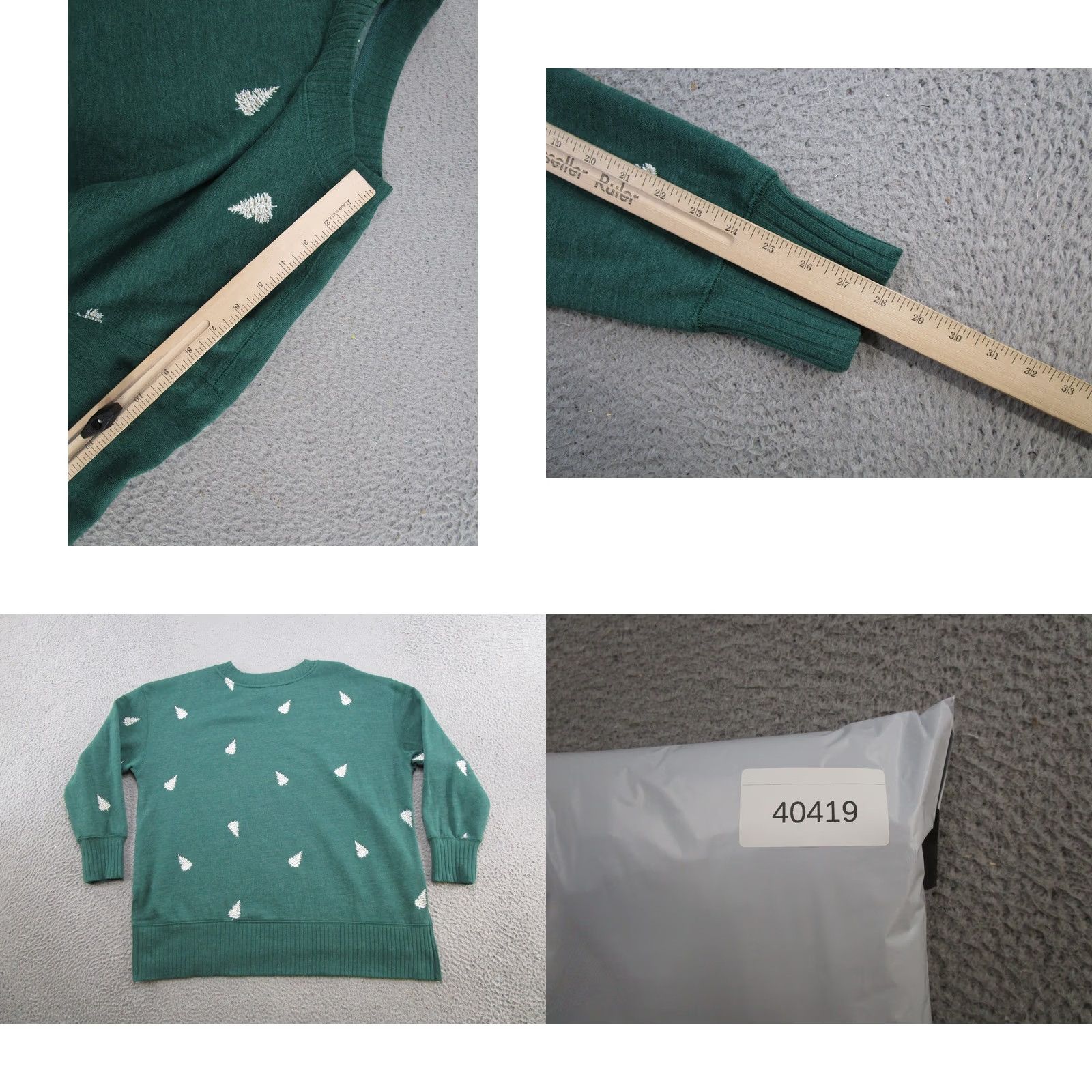 Vintage Maurices Womens Embroidered Pine Tree Holiday Christmas Sweatshirt XL Green Size XL / US 12-14 / IT 48-50 - 8 Thumbnail
