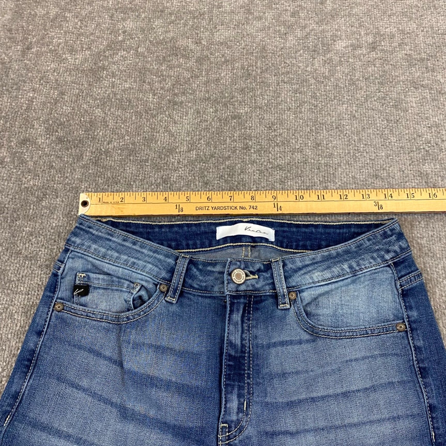 Vintage Kancan Jeans Ripped Mid Rise Frayed Raw Hem Distressed 28 Blue KC8274M Women Slim 5-Pocket Design Vintage No Size 28" / US 6 / IT 42 - 3 Thumbnail