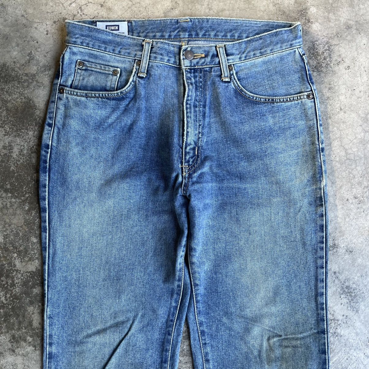 Edwin 🔥Vintage Edwin 403 Stoned Washed Ripped Distress Denim Jeans Size US 31 - 2 Thumbnail