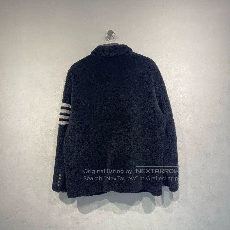 Thom Browne Thom Browne Blue Teddy Wool Coat Size US L / EU 52-54 / 3 - 2 Thumbnail