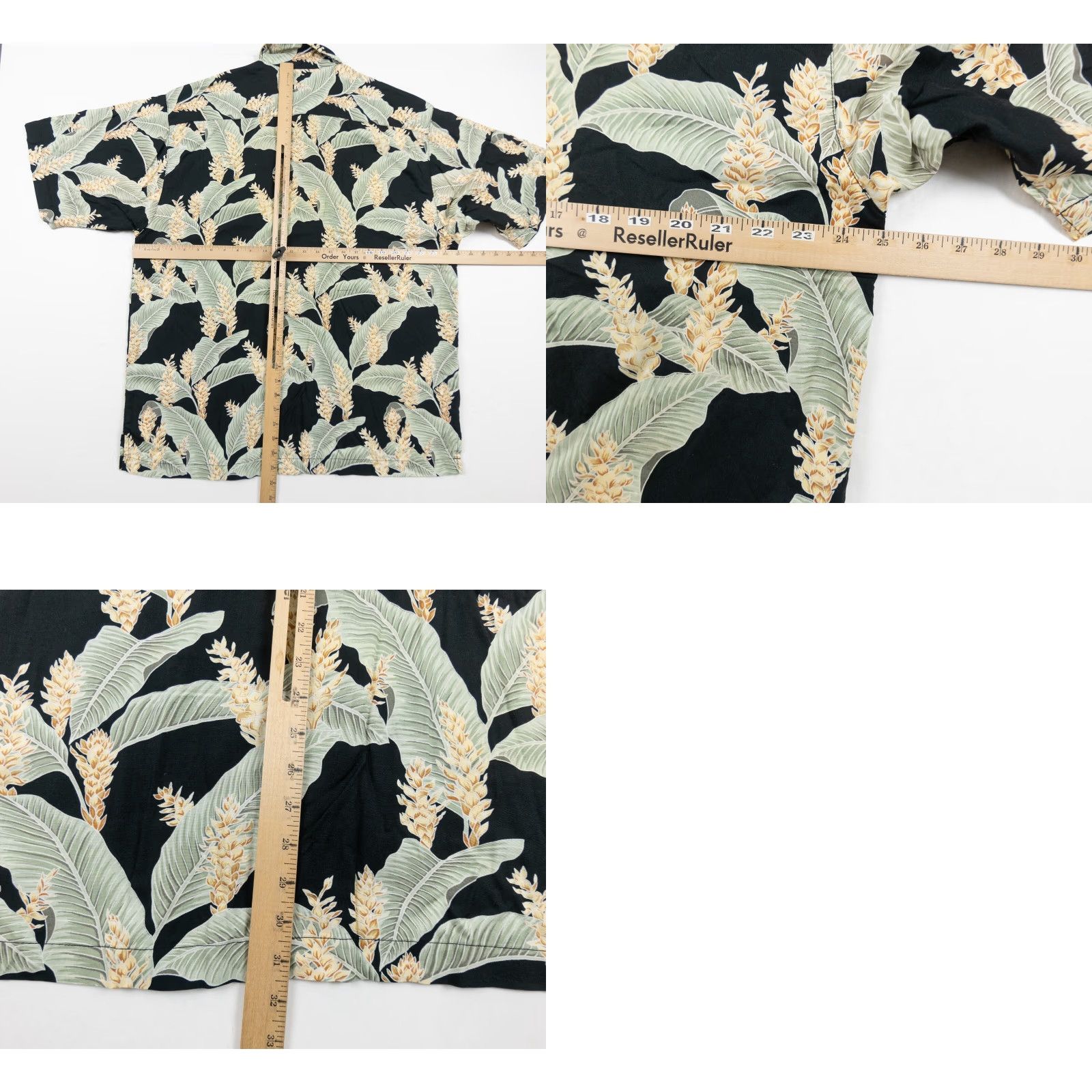 Tommy Bahama VINTAGE Tommy Bahama Men’s Short Sleeve Hawaiian Shirt Large Black Silk Floral All Seasons Size US L / EU 52-54 / 3 - 8 Thumbnail