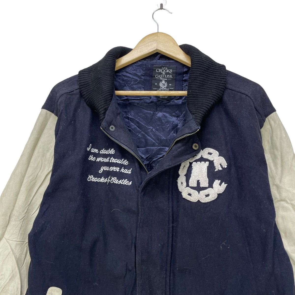Crooks & Castles Japanese Brand Crook And Gastles Varsity Jacket Size US L / EU 52-54 / 3 - 4 Thumbnail